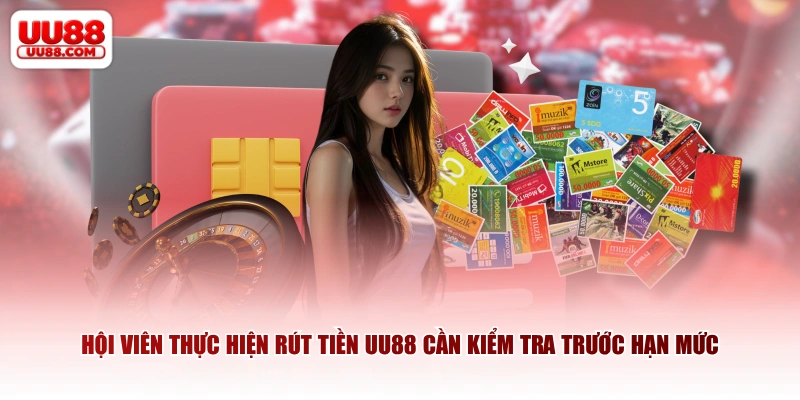 Hội viên thực hiện rút tiền UU88 cần kiểm tra trước hạn mức